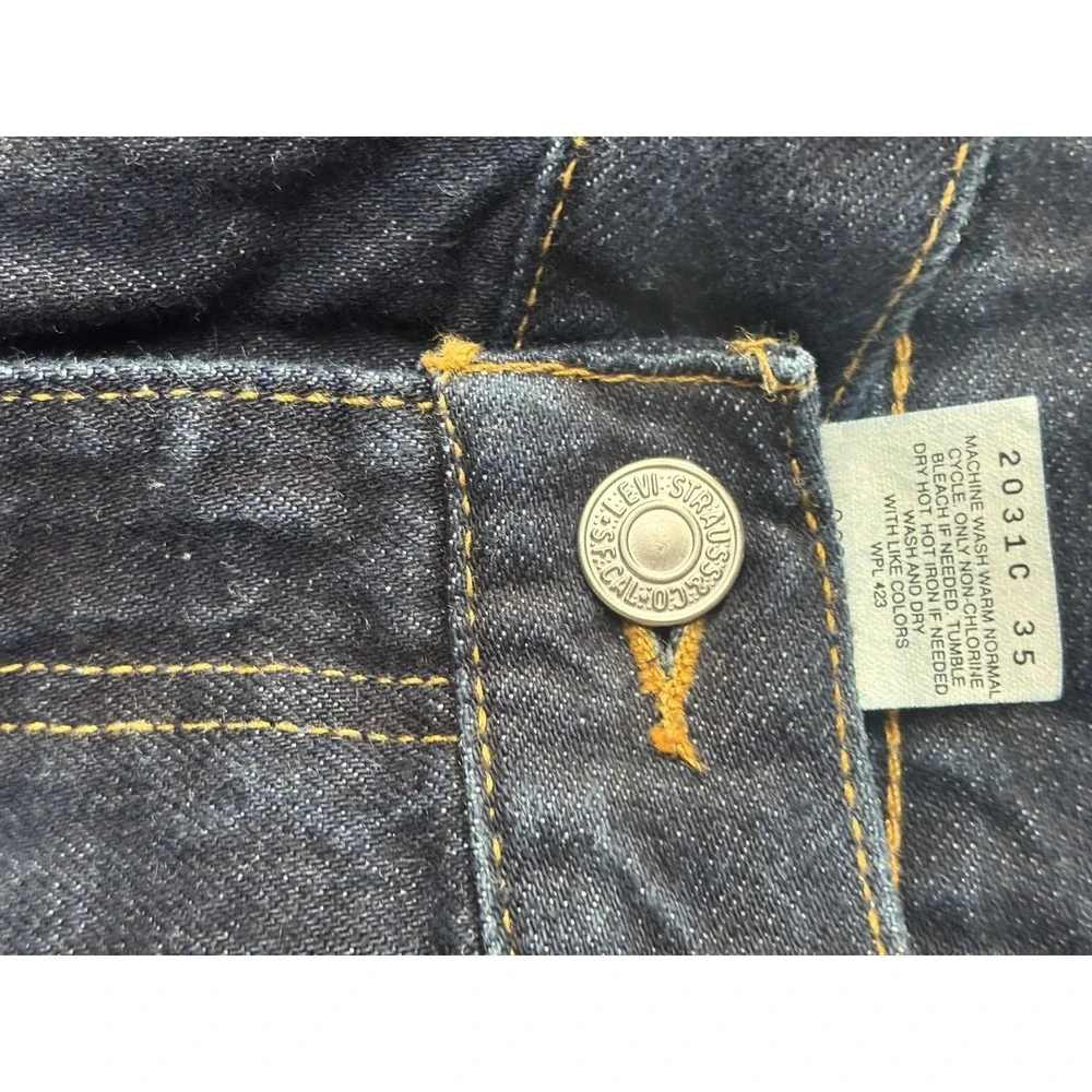 Levis Jeans Mens 38x30 Dark Wash Blue Regular Fit Straight Leg Denim Pants